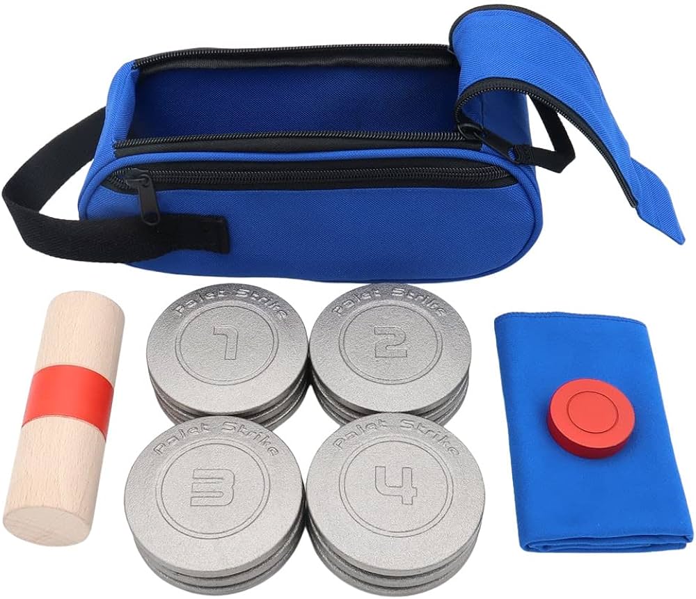 Coffret de palets d'acier avec le maître et le pochon de transport